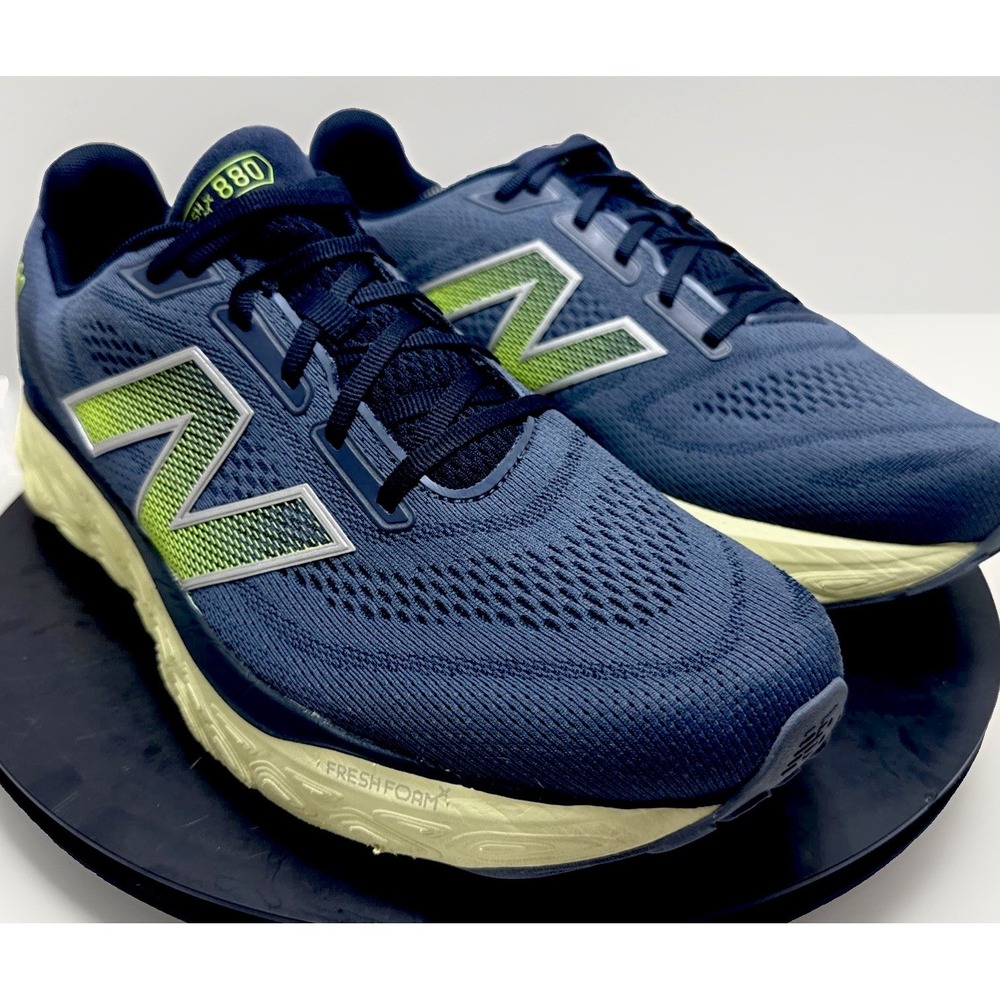 New Balance Fresh Foam X 880v14 Running Walking Shoes Blue Neon Yellow SZ 12 4E